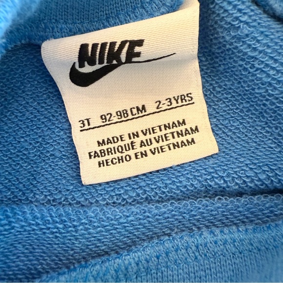 Nike Kids' "Have A Nike Day" Blue Graphic Crew Neck Sweatshirt Pullover Size 3T - Picture 5 of 6